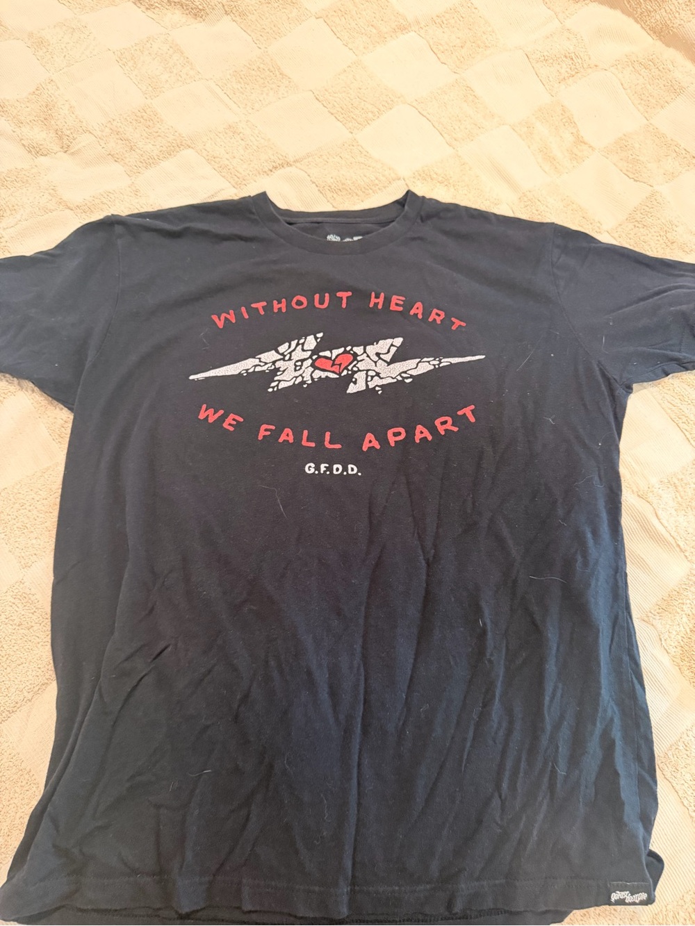 Go fast don’t die Men's Black Graphic Tee - "Without Heart We Fall Apart"